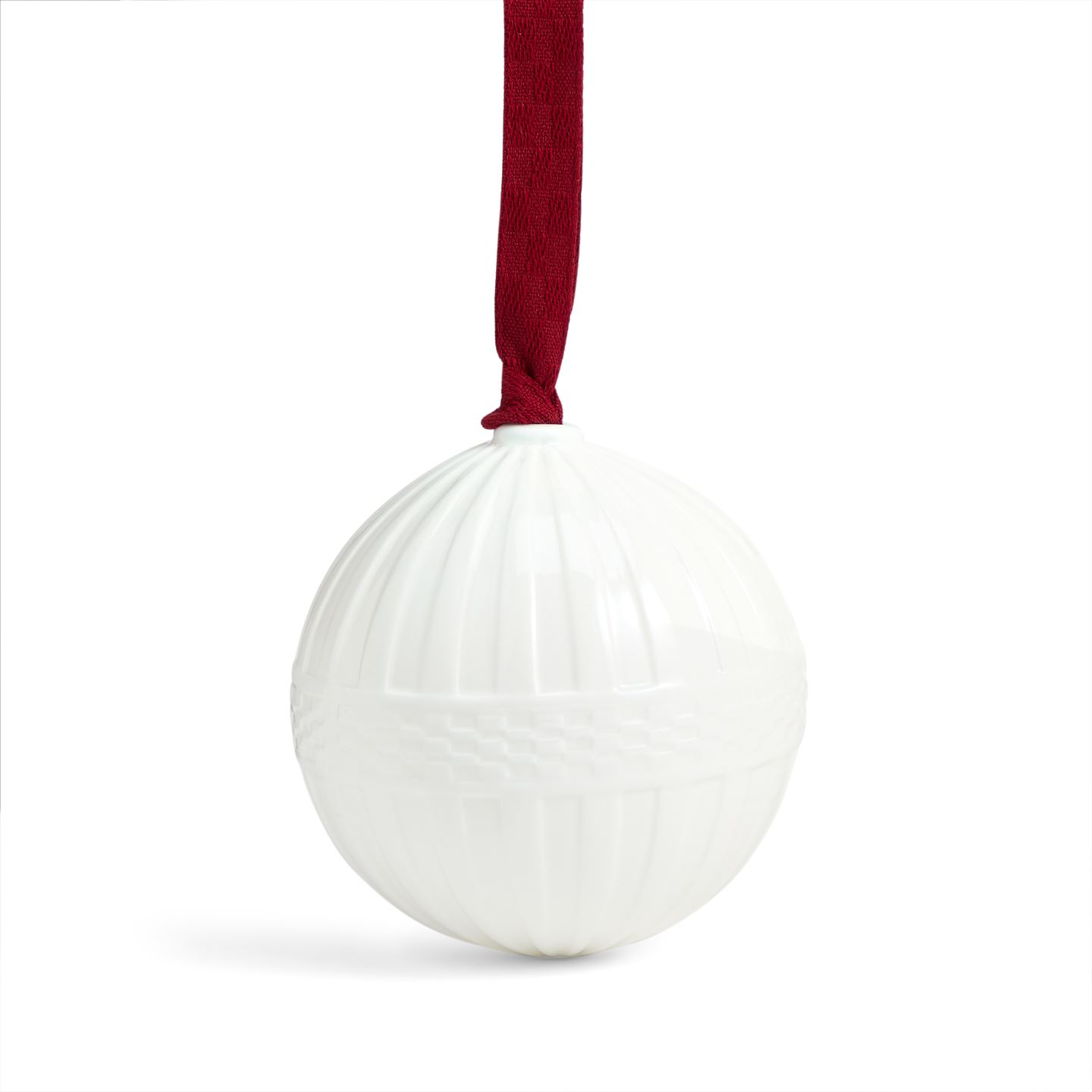 Wedgwood Christmas Ornament Fluted White