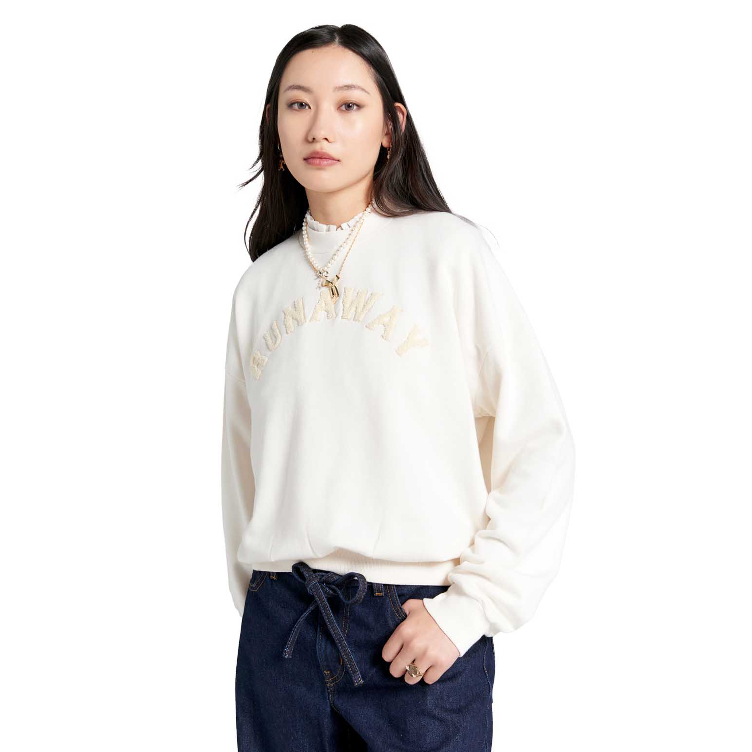Karen Walker Runaway College Organic Cotton Crewneck Sweatshirt