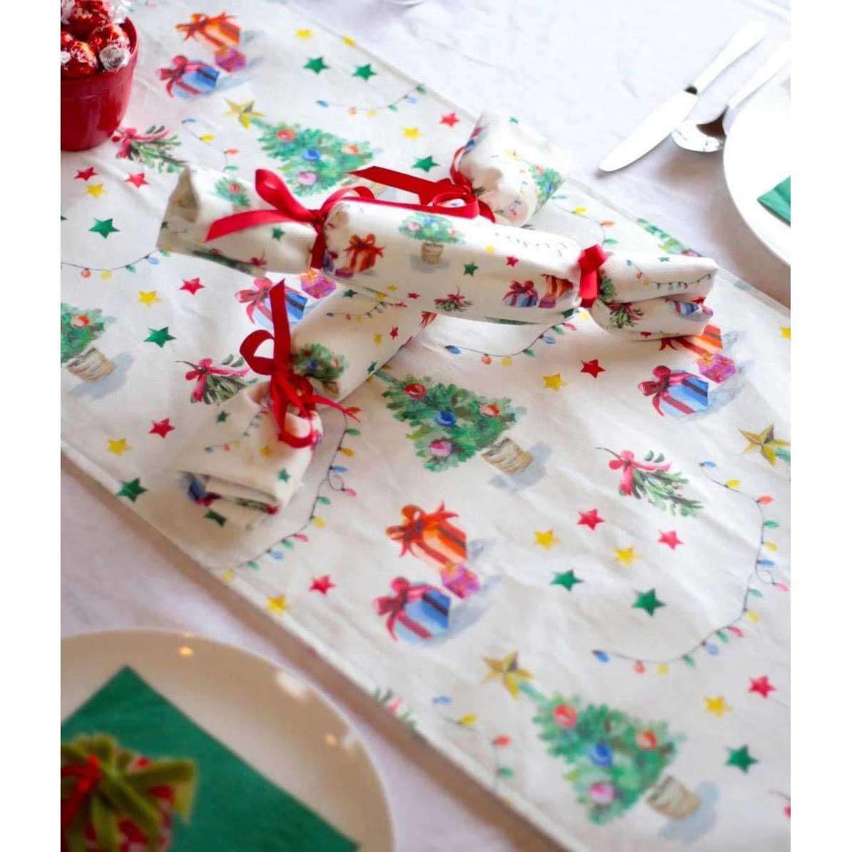 MM Linen Feliz Navidogs Tea Towel Cracker 50x70cm