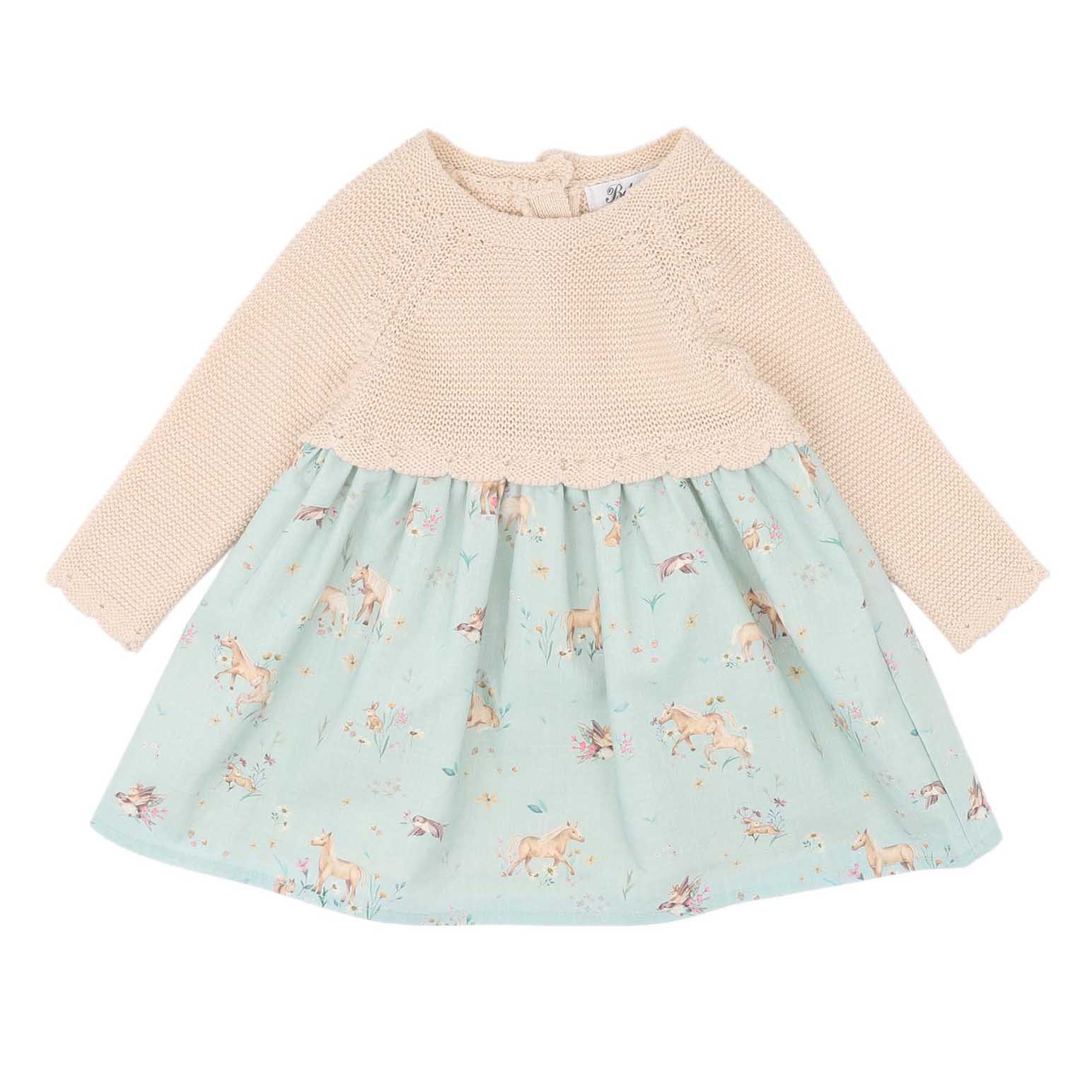 B&eacute;b&eacute; Winnie Knitted Bodice Dress