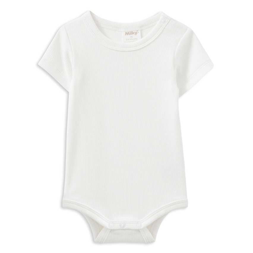 Milky White Rib Bubbysuit