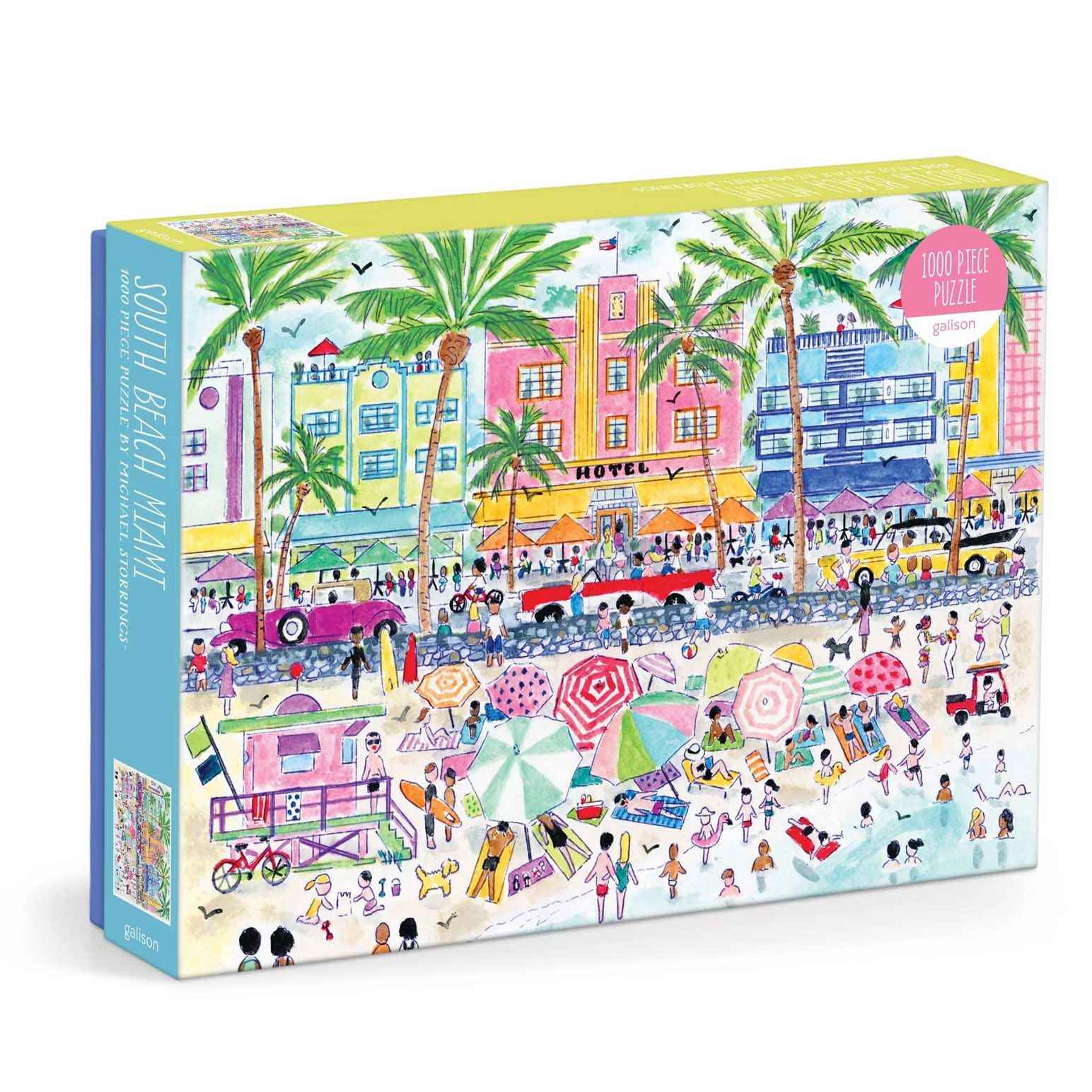 Galison Michael Storrings South Beach Miami 1000 Piece Puzzle