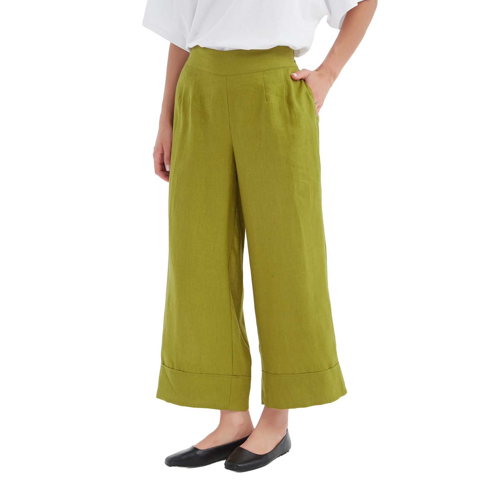 TIRELLI Wide Leg Linen Pant