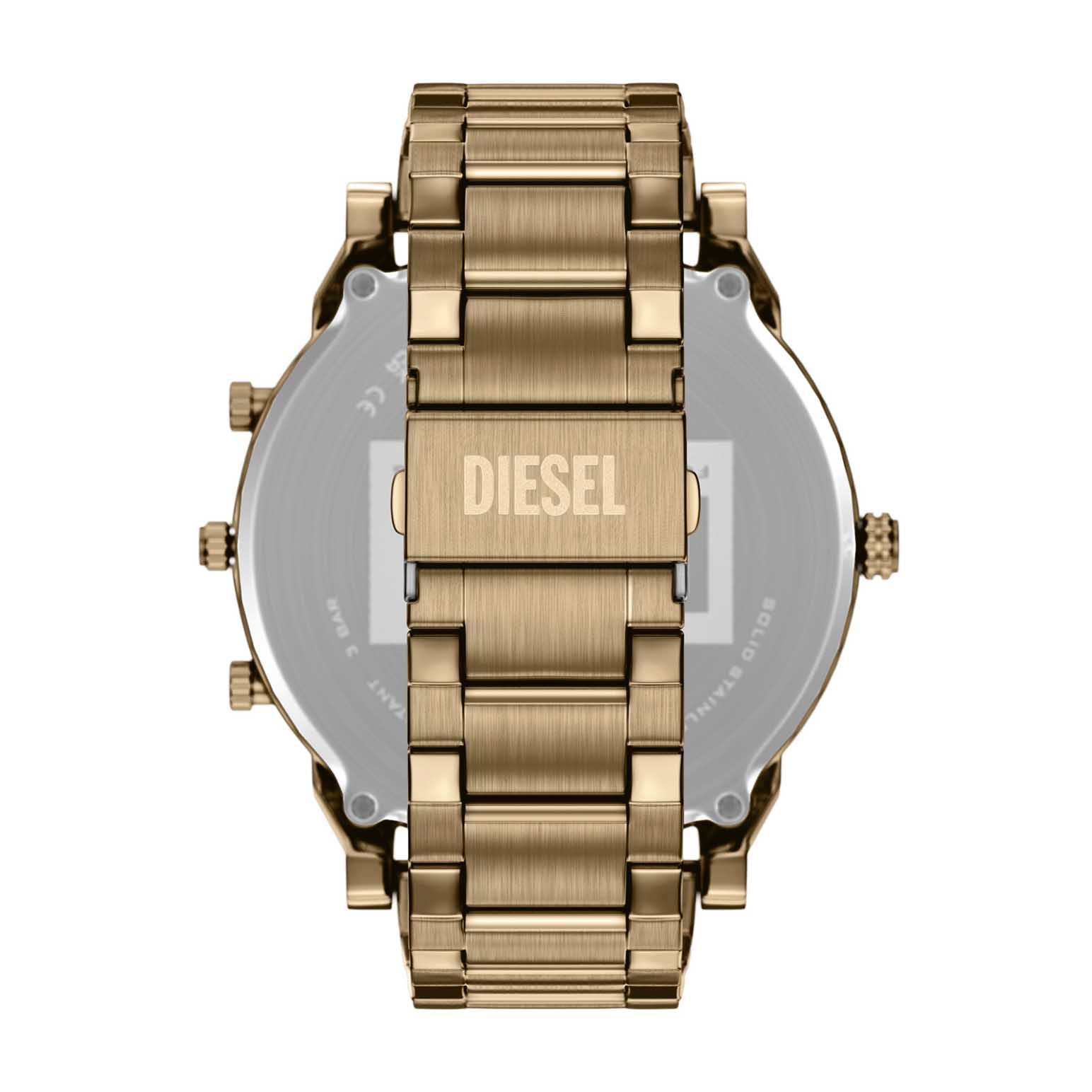 Diesel Mr. Daddy Slim Three-Hand Antique Gold-Tone Stainless Steel Watch