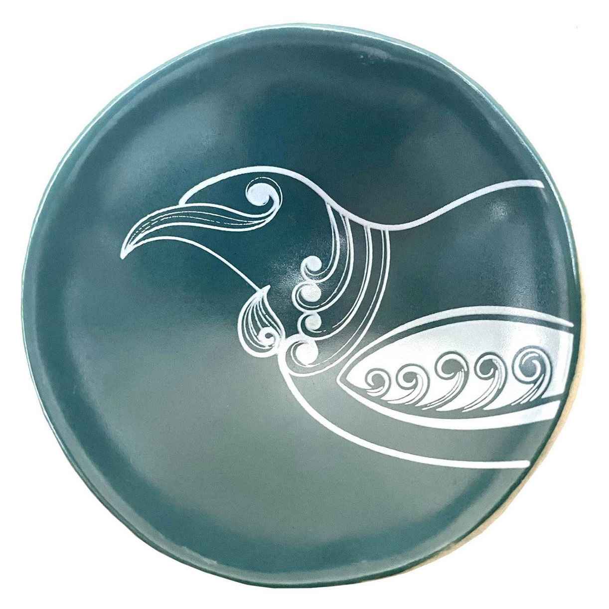 Jo Luping Tui White on Teal 7cm Porcelain Bowl