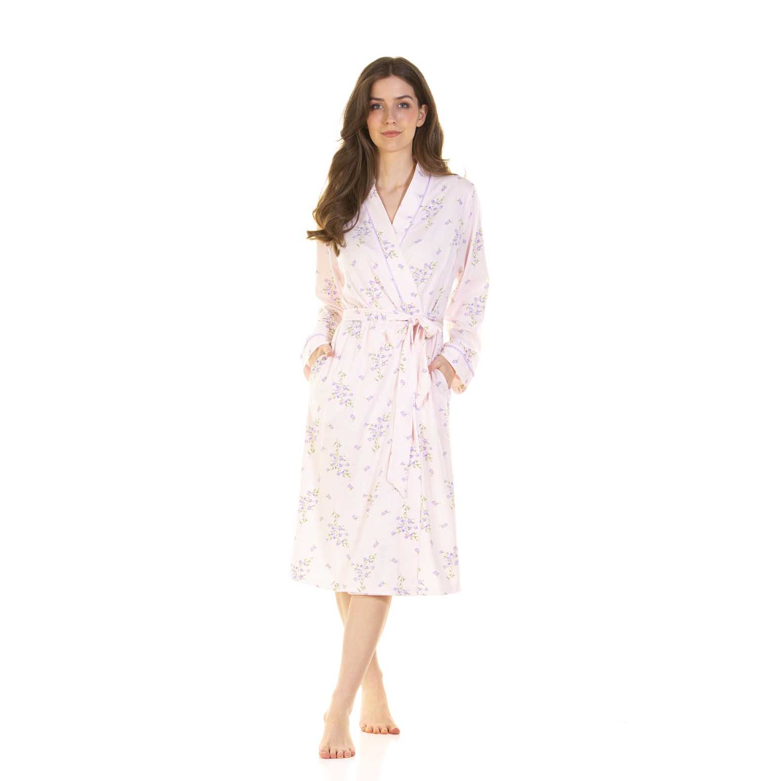 La Marquise Primrose In Bloom Cotton Rich Wrap Robe