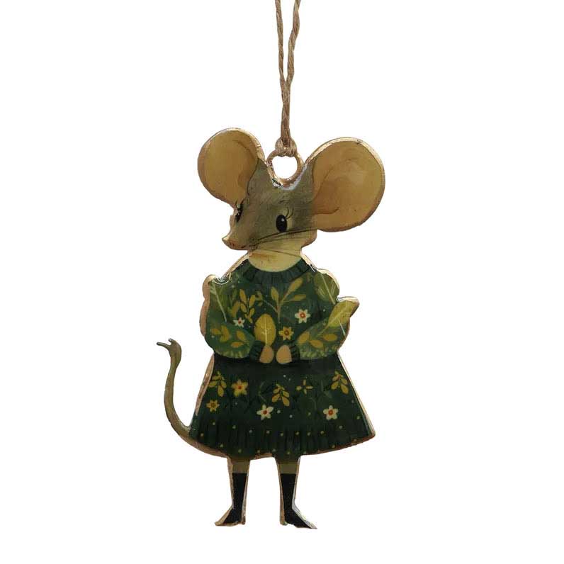 French Country Edna Forest Green Hanging Mouse