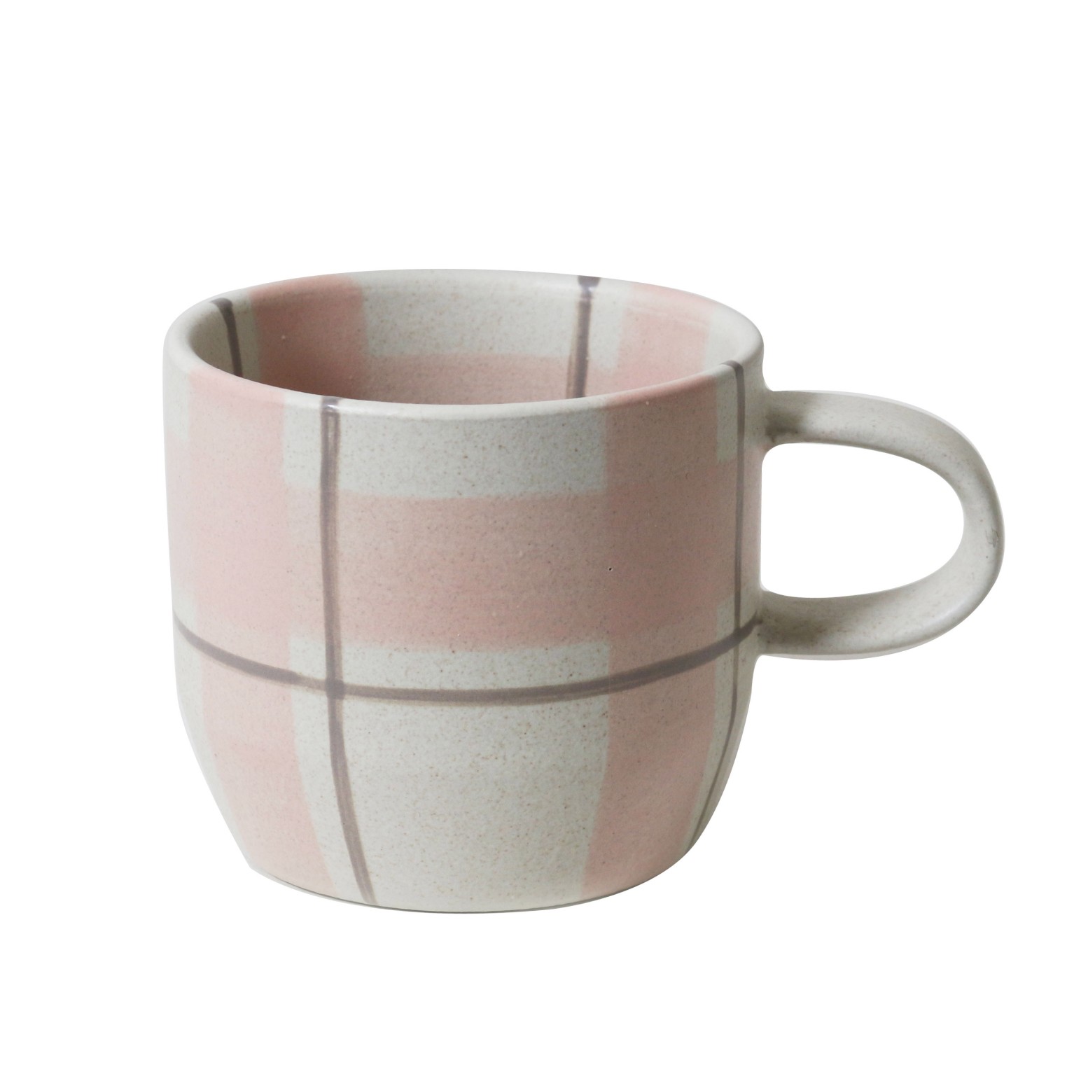 Robert Gordon Cat's Pyjamas Mug  - Blush & Grey Check