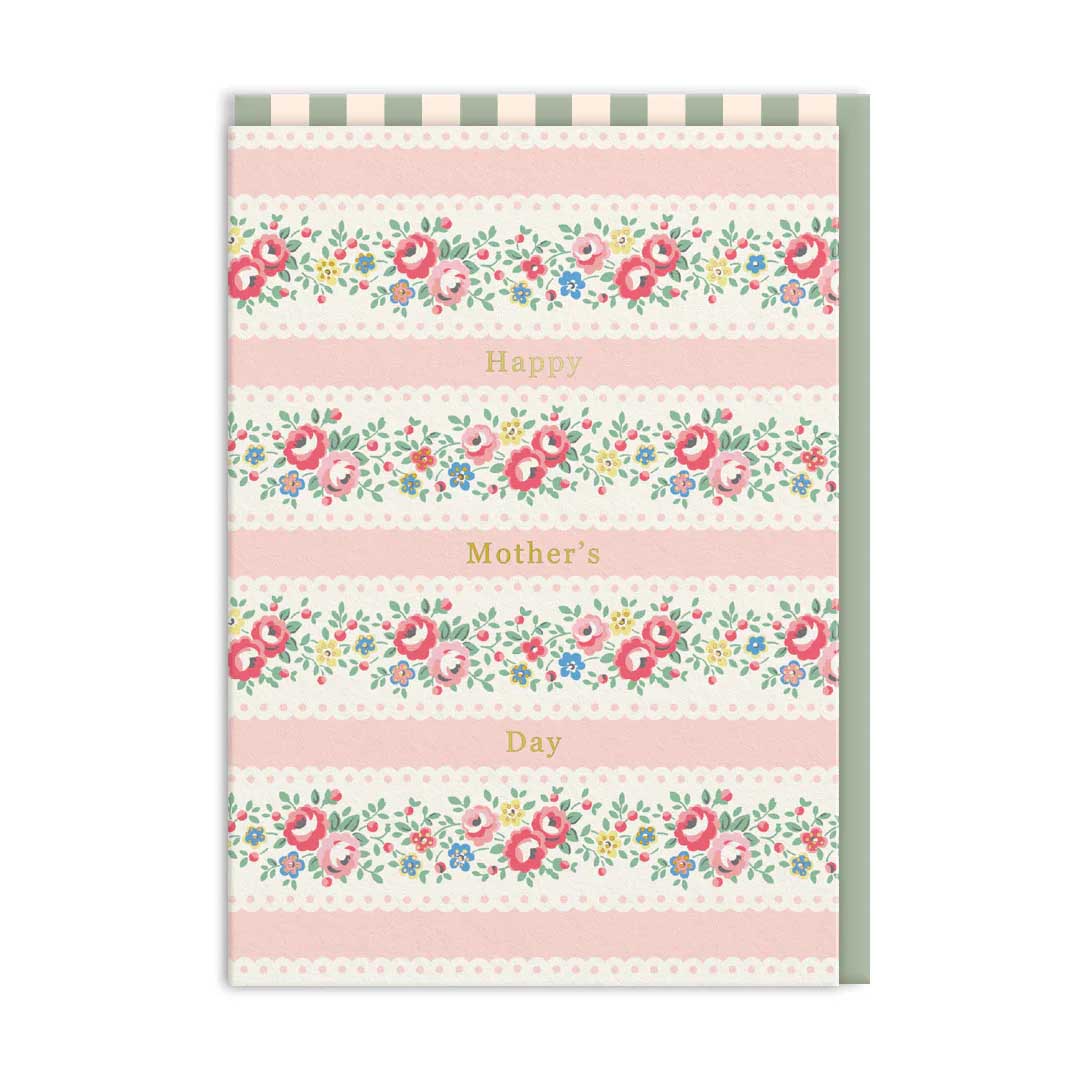 Cath Kidston Mother's Day Lace Rose Foil Card