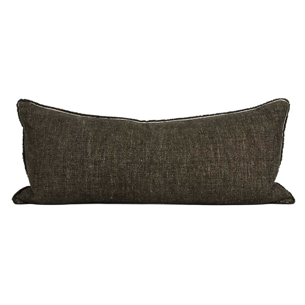 Baya Sutton Cushion With Feather Inner 40x90cm - Olive