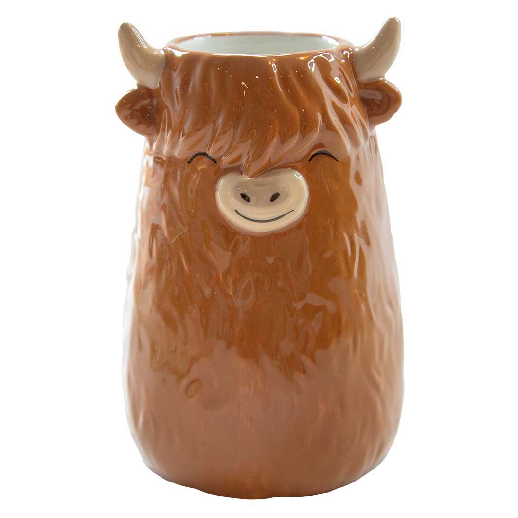 Sass & Belle Highland Cow Small Vase
