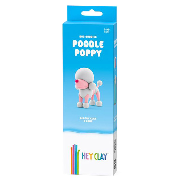 Hey Clay Poodle Poppy Series Dog Buddies 3 Cans