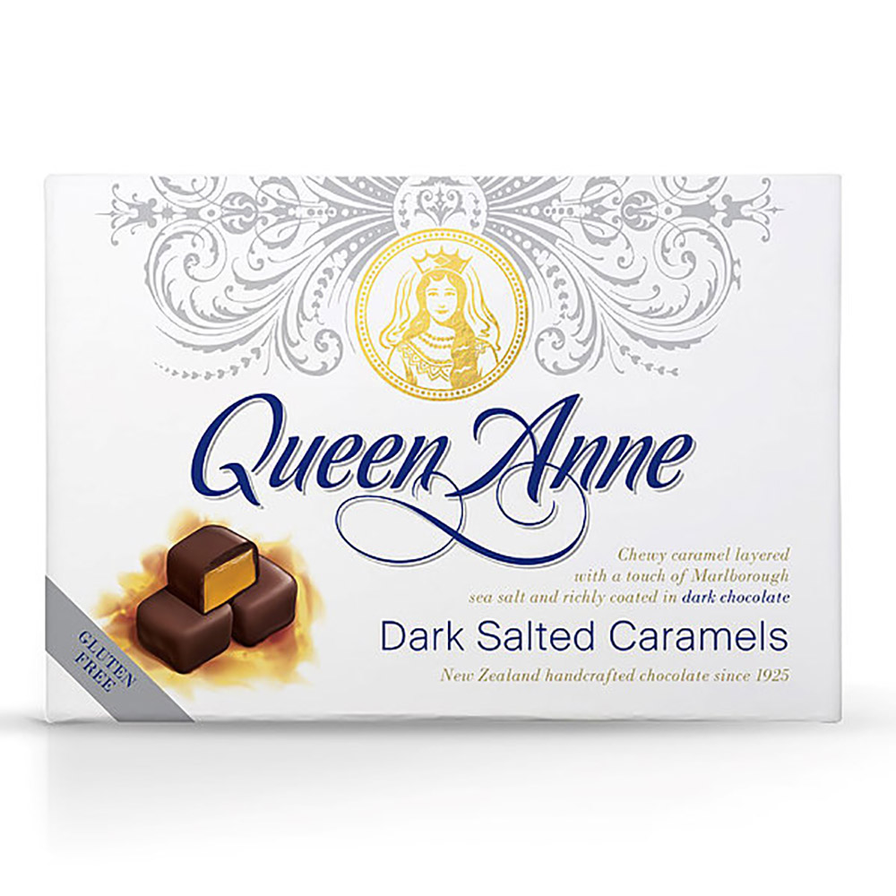 Queen Anne Dark Salted Caramels 140g