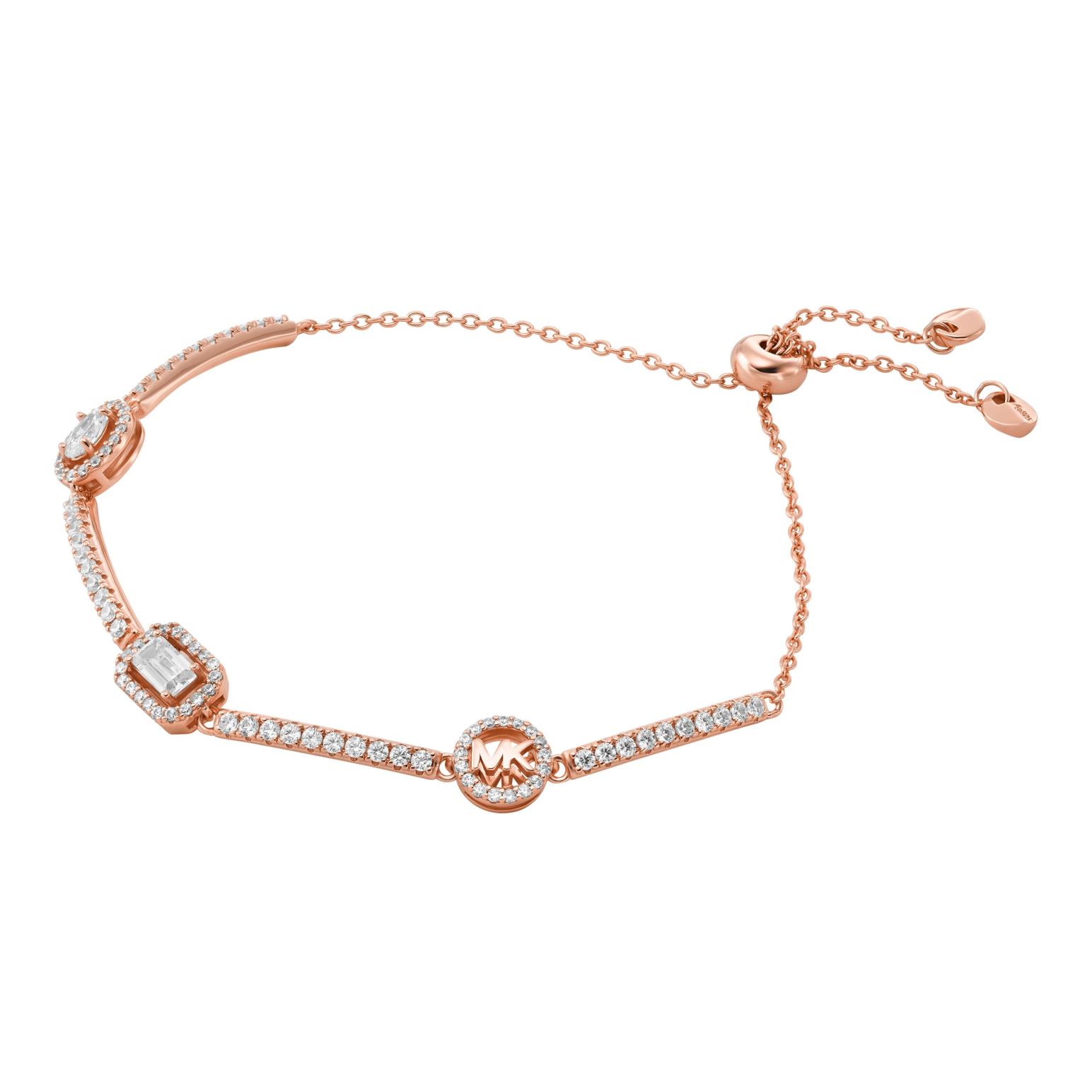 Michael Kors 14K Rose Gold-Plated Sterling Silver Pavé Bracelet