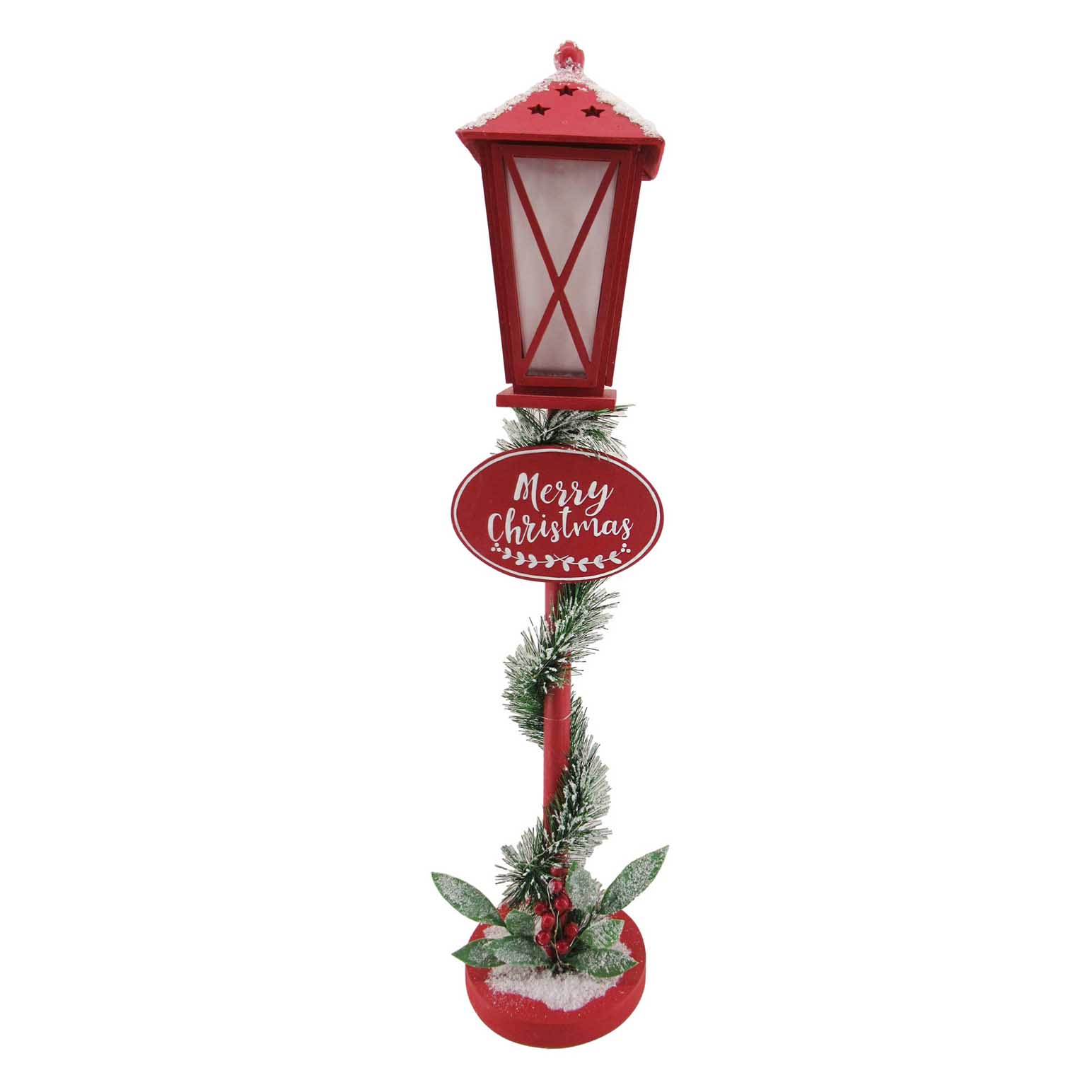 Red Merry Christmas Lamp Post 33&frac12; Inch