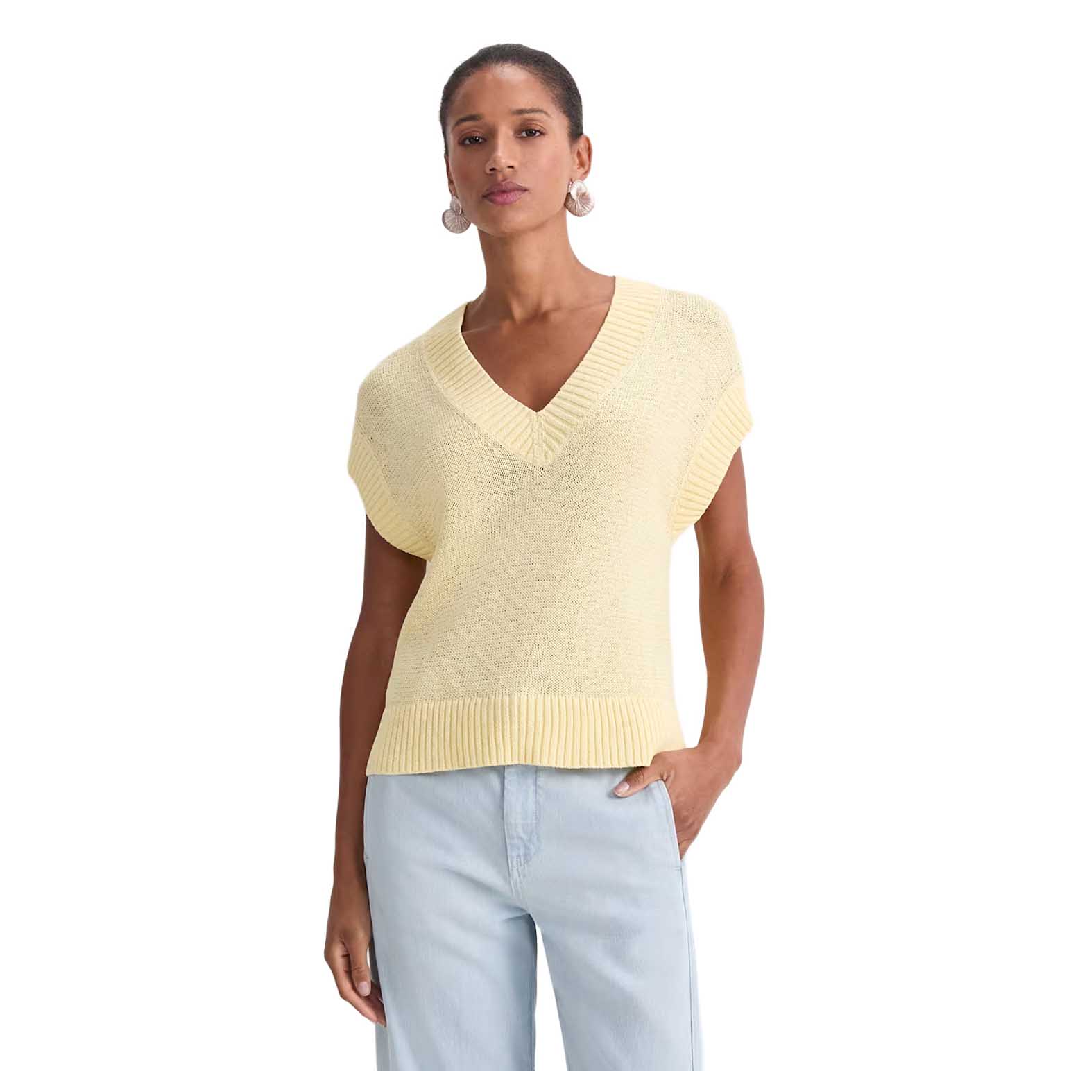 Sportscraft Josie Tape Yarn V-neck Tank