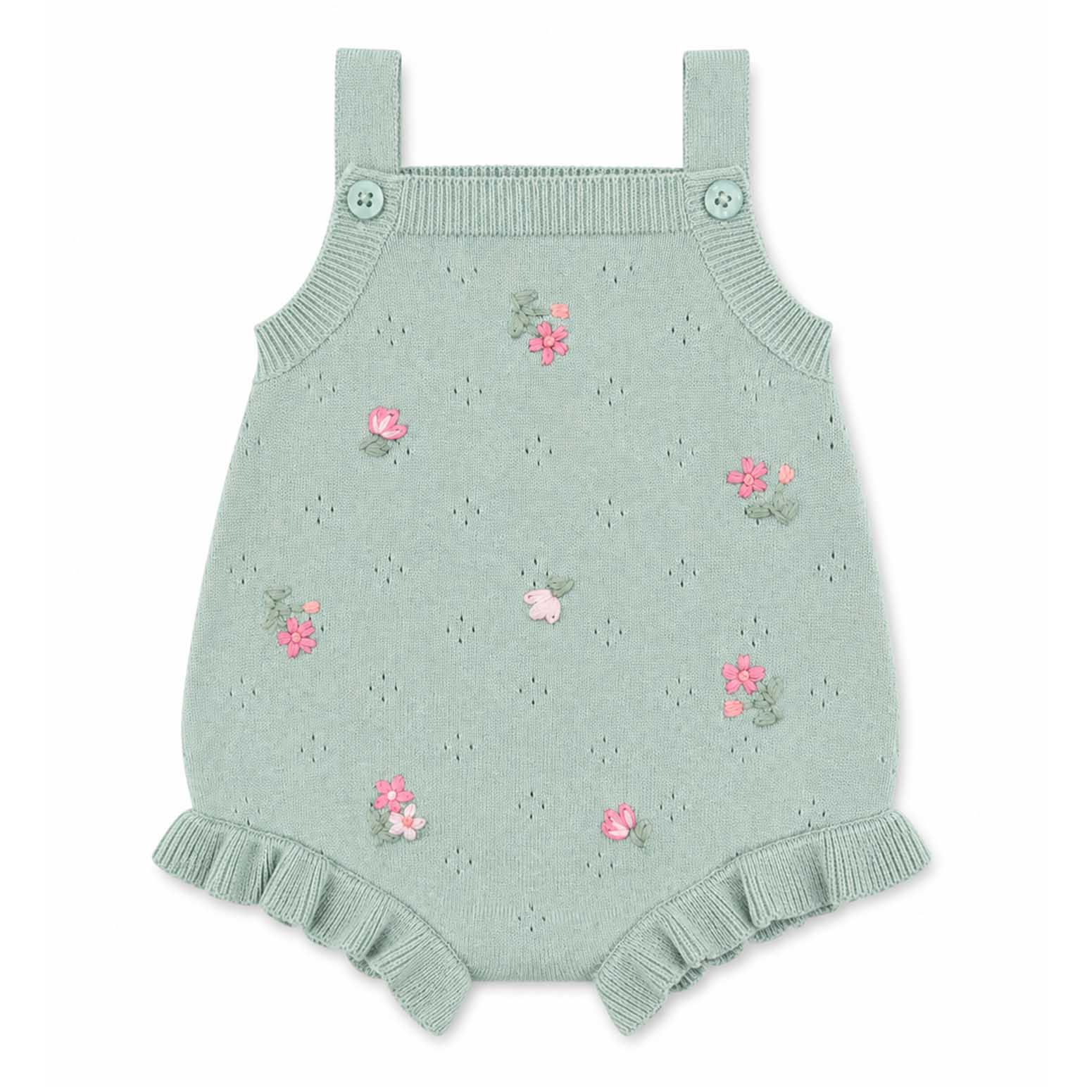 B&eacute;b&eacute; Chelsea Hand Embroidered Knit Bodysuit