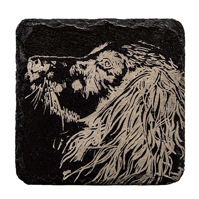 Selbrae House Single Slate Coaster - Spaniel