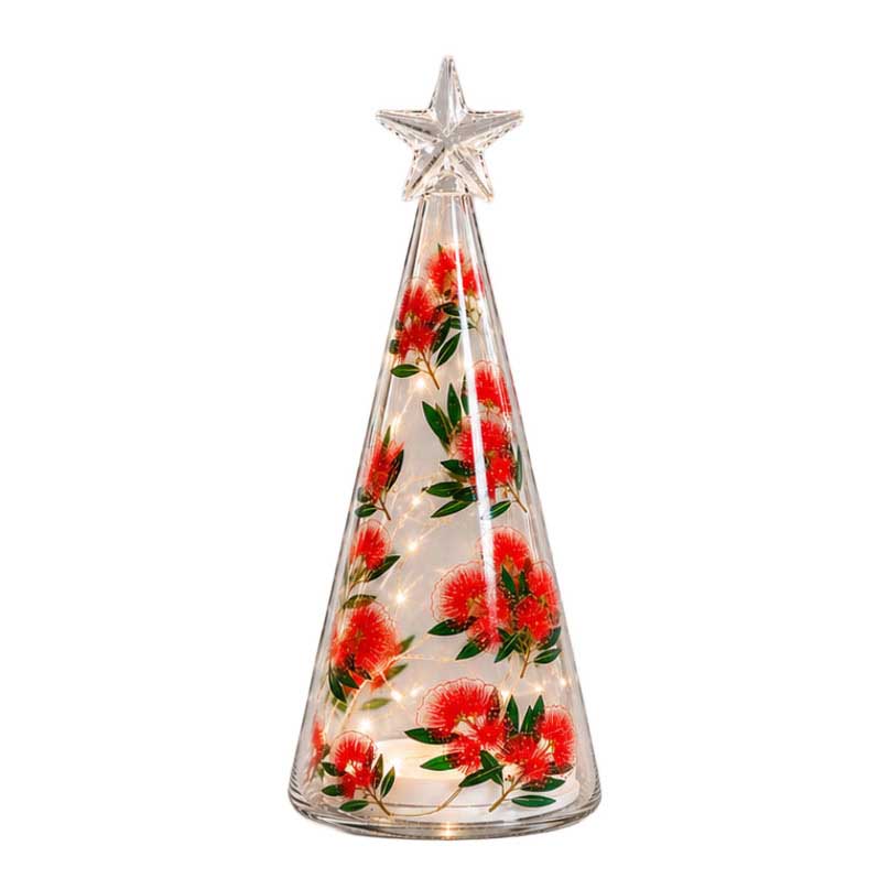 Stellar Haus Pohutukawa Glass Tree 23cm