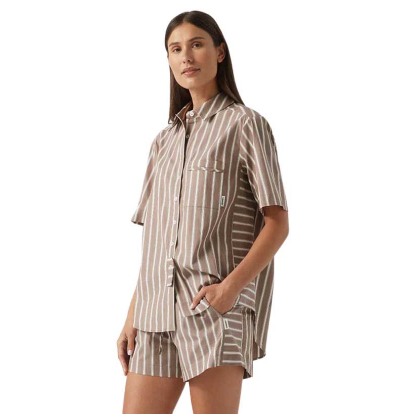 HOMMEY.Short Sleeve Sleep Shirt