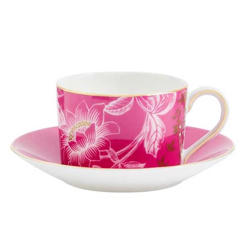 Wedgwood Pink Tonquin Teacup & Saucer
