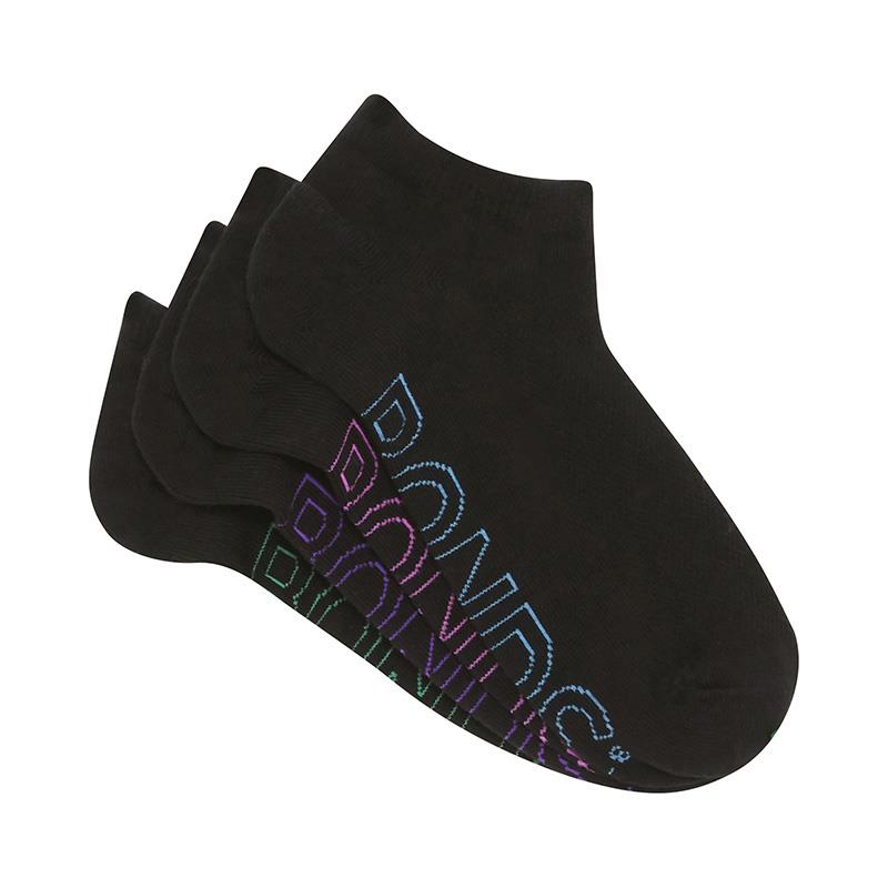 Bonds Logo Lightweight Low Cut Socks - 4 Pack