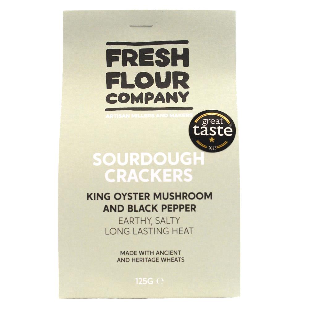 Fresh Flour Crackers - Mushroom & Black Pepper 125g