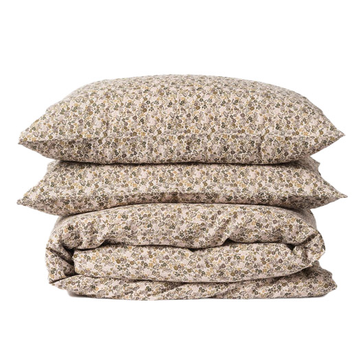 Città Wildflower Linen Duvet Cover Ivy/Multi K 245x210cm
