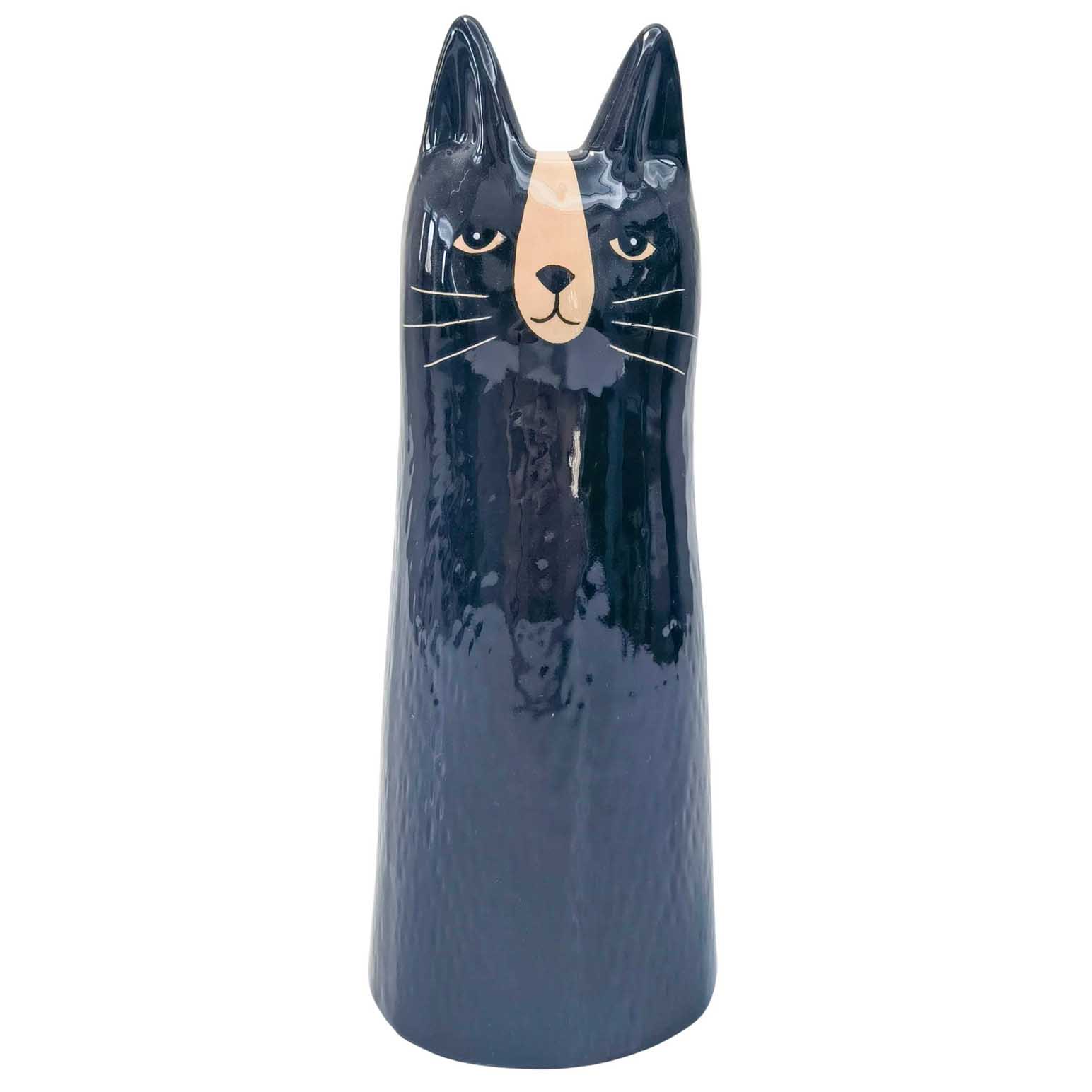 Urban Products Bailey Cat Vase Black 23cm