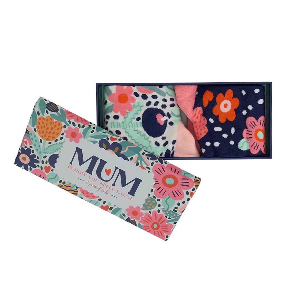 Annabel Trends Set of 2 Boxed Socks - Mum Love