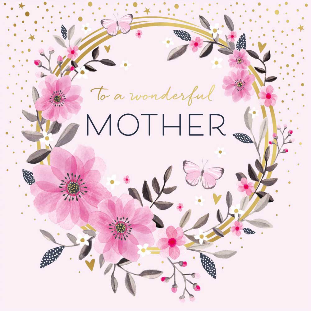 Image Gallery Flower Wreath Mother Mother's Day Card