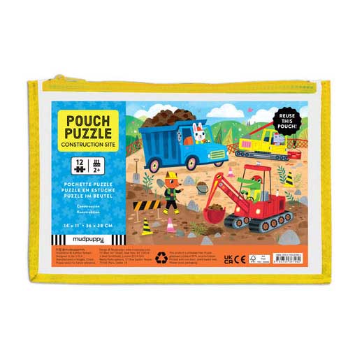 Mudpuppy Construction Site Pouch Puzzle