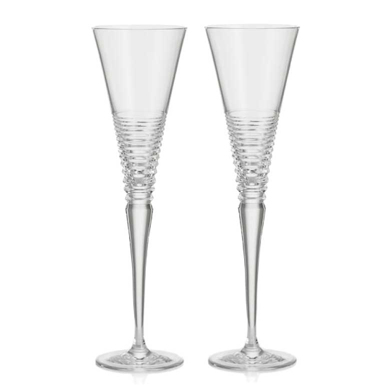 Waterford Crystal Stemwarewf Circoncircon Flute S/2
