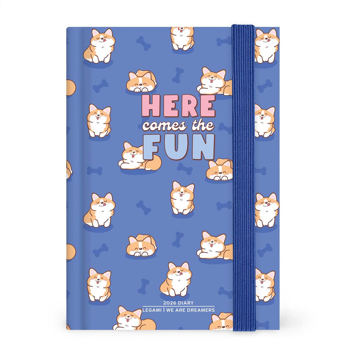 Legami Corgi 2026 Photo Daily Diary Small Blue