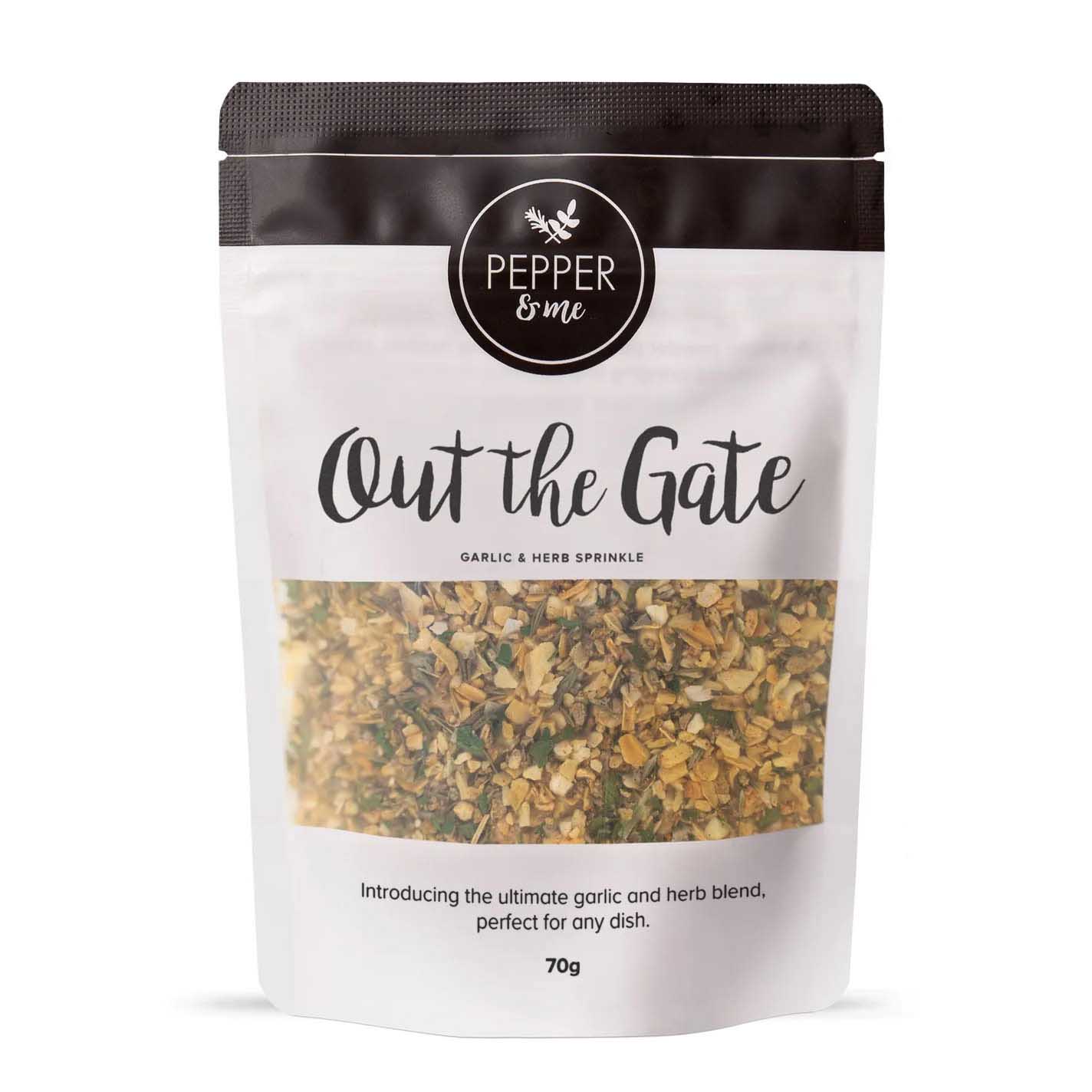 Pepper & Me Out the Gate Garlic & Herb Sprinkle 70g