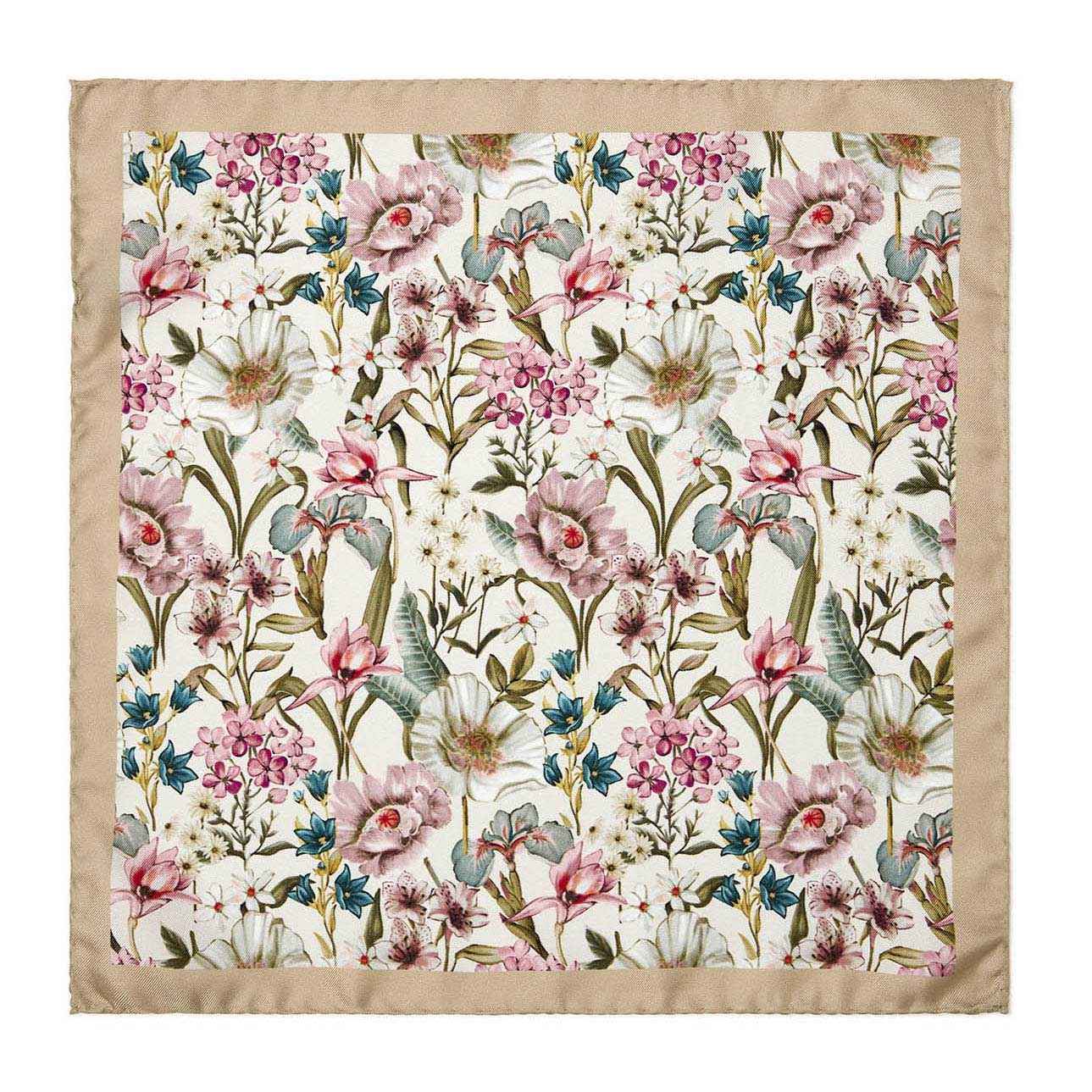 Cambridge Poppies And Irises Pocket Sq
