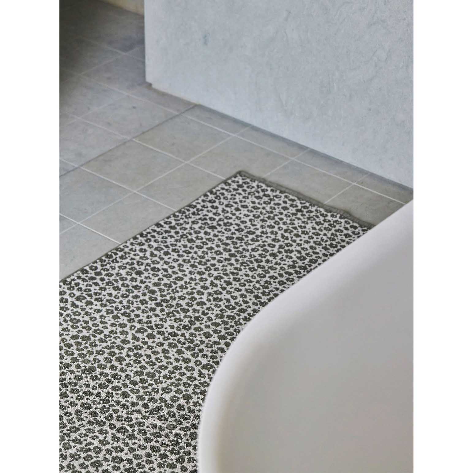Citt&agrave; Forget Me Not Cotton Bath Mat Ivy/Oat 50x85cm