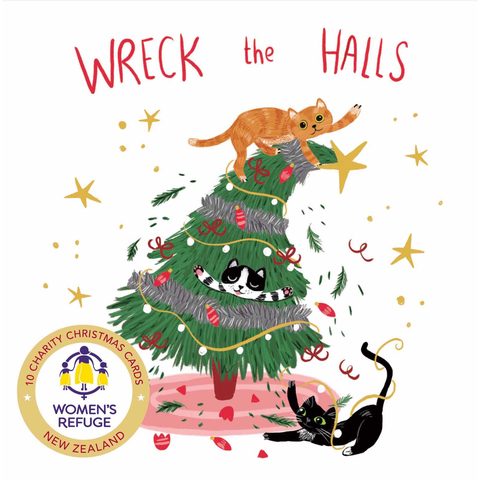 Women's Refuge Wreck The Halls Christmas Card Wallet