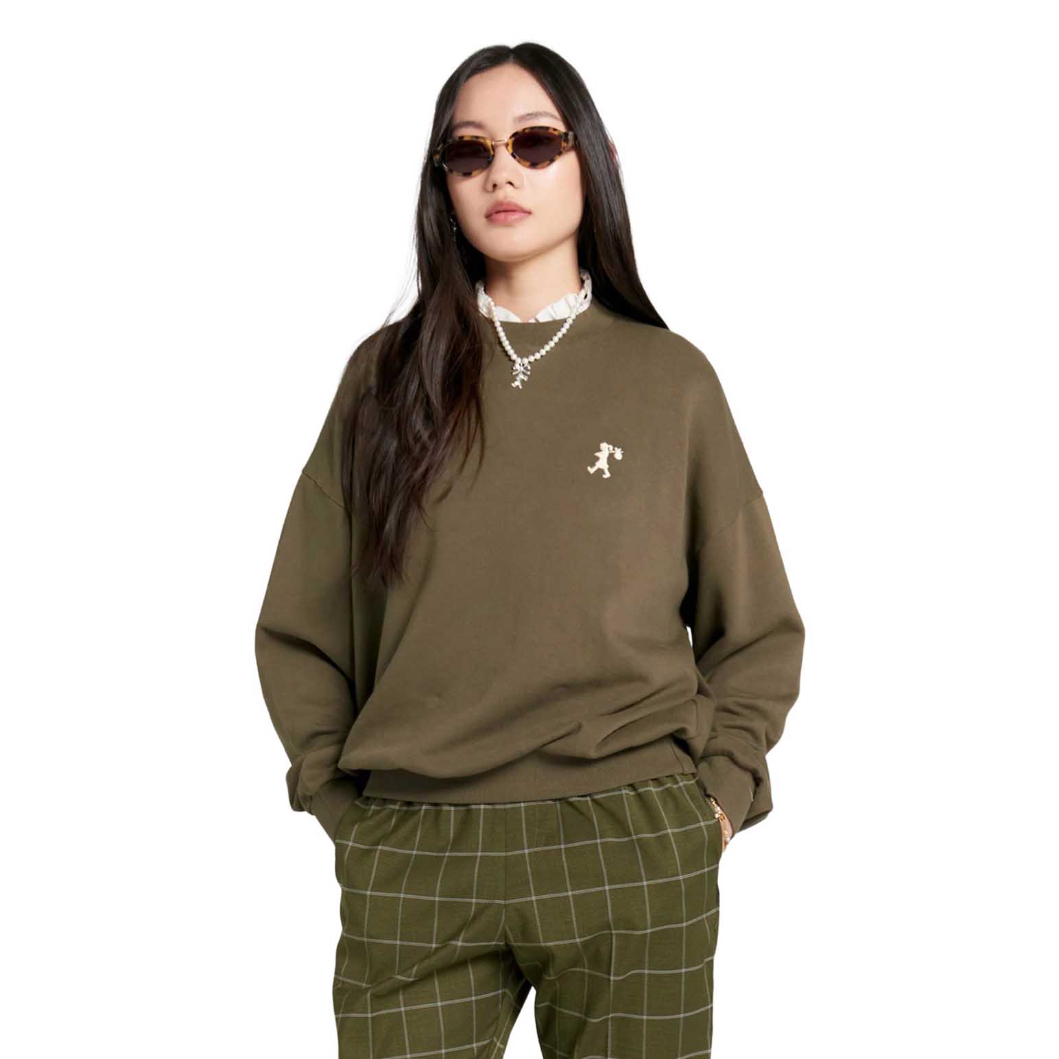 Karen Walker Runaway Girl Organic Cotton Crewneck Sweatshirt