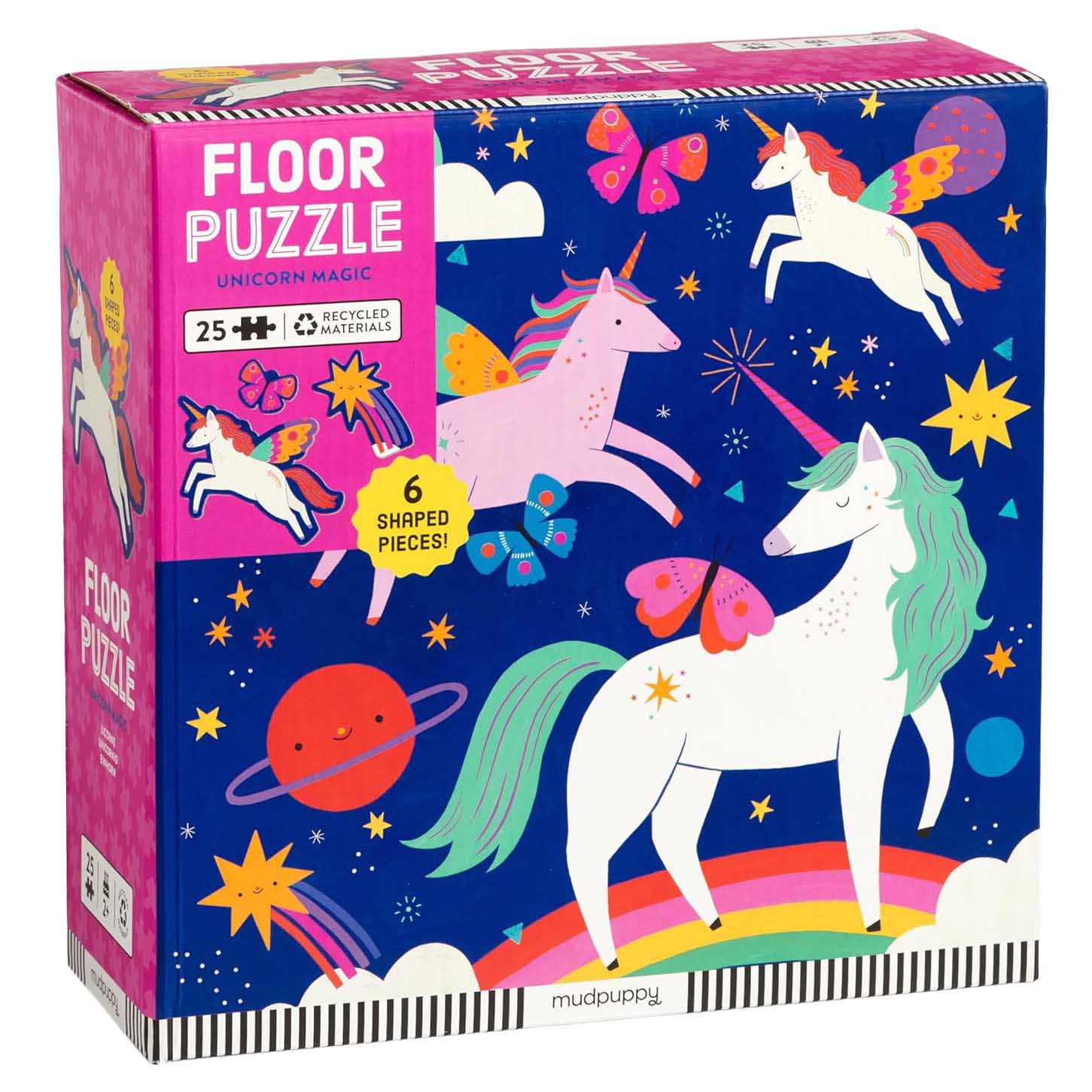 Unicorn Magic 25 Piece Floor Puzzle with Shaped Pieces