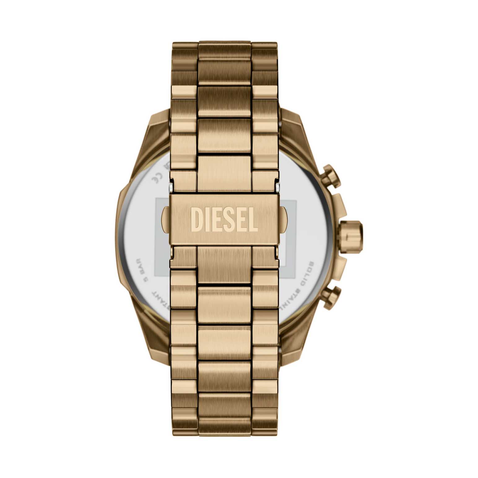 Diesel Mega Chief Slim Chronograph Antique Gold-Tone Stainless Steel Watch