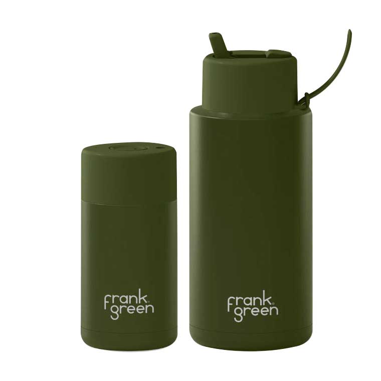 frank green Gift Set - 12oz/34oz Khaki