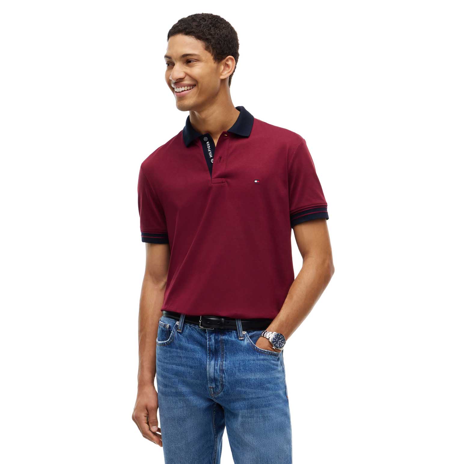 Tommy Hilfiger Regular Fit Interlock Contrast Polo Shirt