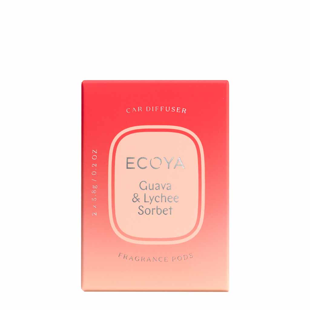 ECOYA Guava & Lychee Sorbet Car Diffuser Fragrance Pods