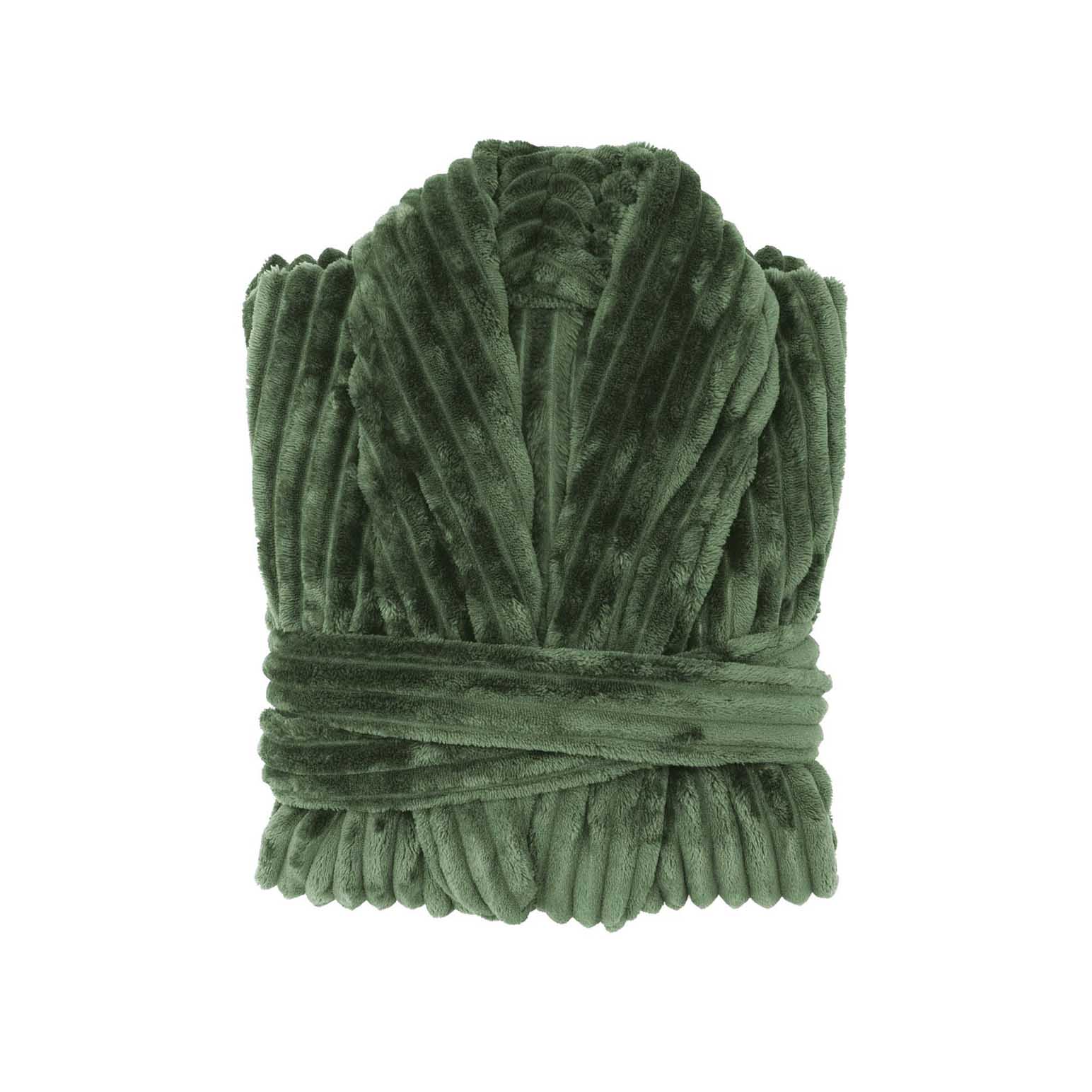 Bambury Channel Fleece Robe Juniper