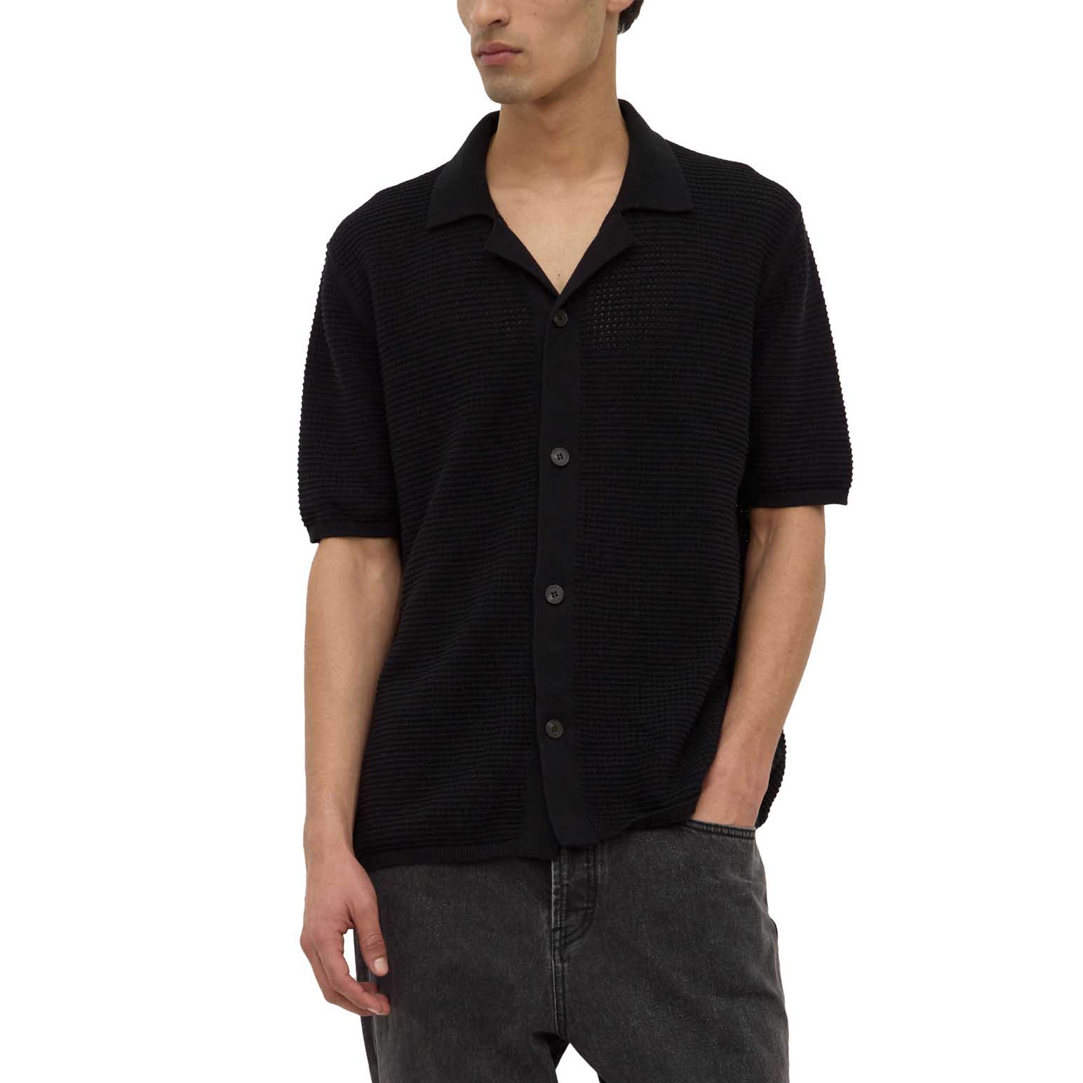Assembly Label Peyton Knit Shirt Black