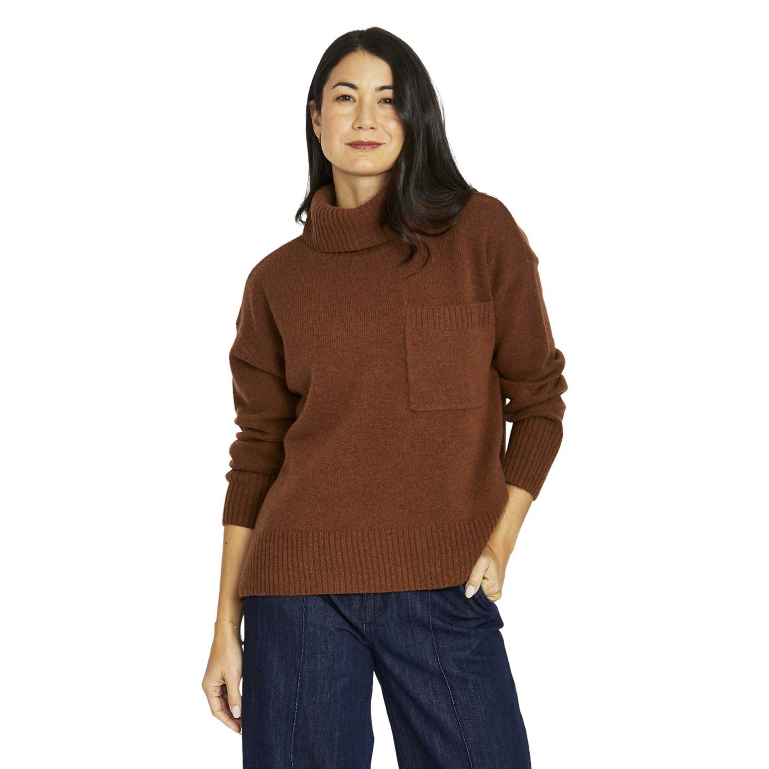 Jump Roll Nk Pkt Pullover