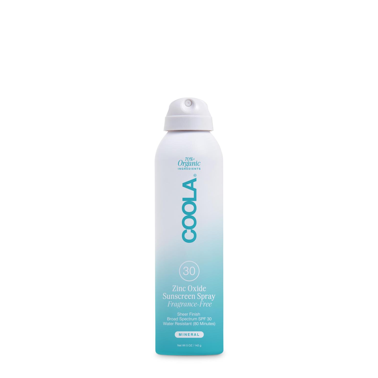 COOLA Zinc Oxide Sunscreen Spray SPF30 142ml - Fragrance Free