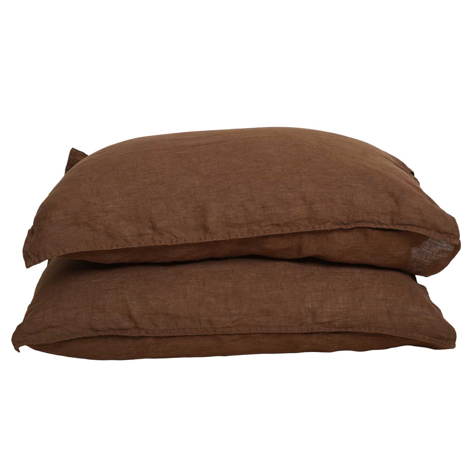 Home Lab 100% French Flax Linen Pillowcase Pair
