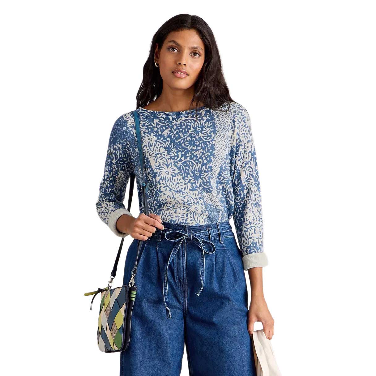 White Stuff Olive Print Jumper